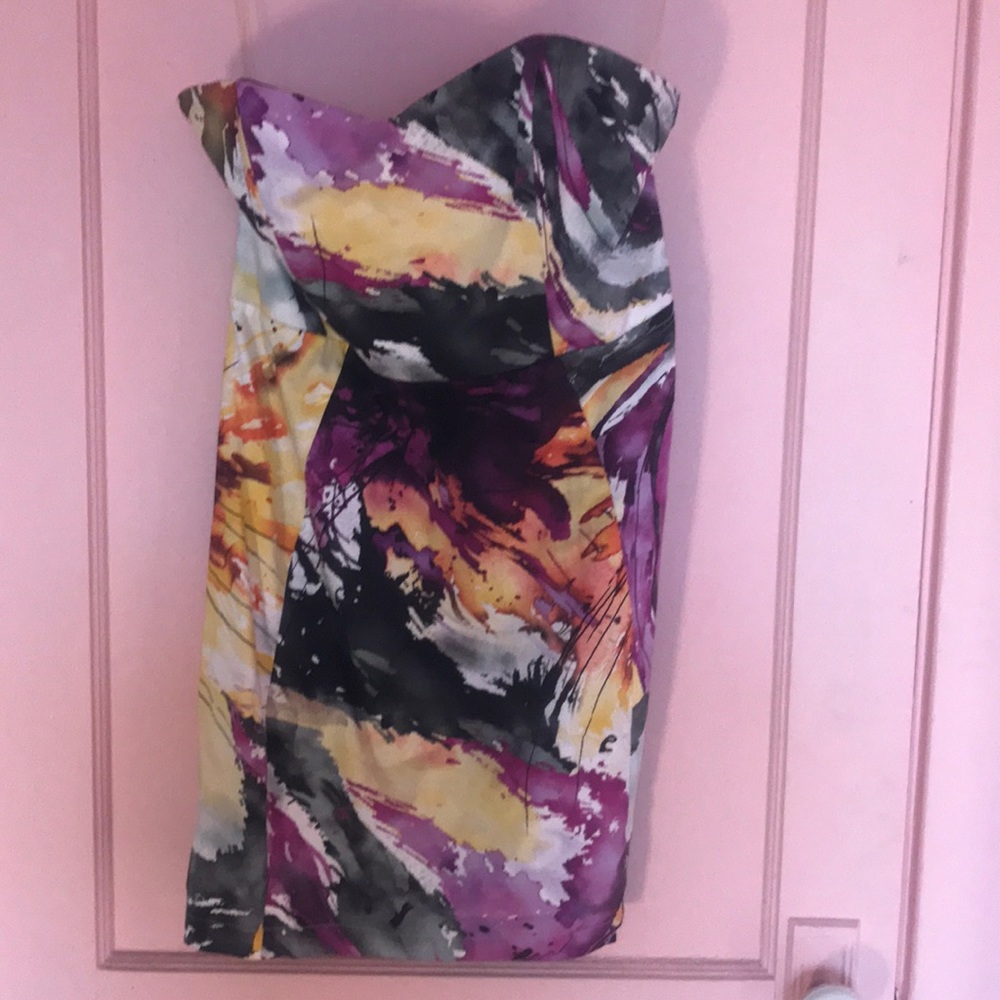 Strapless mini dress